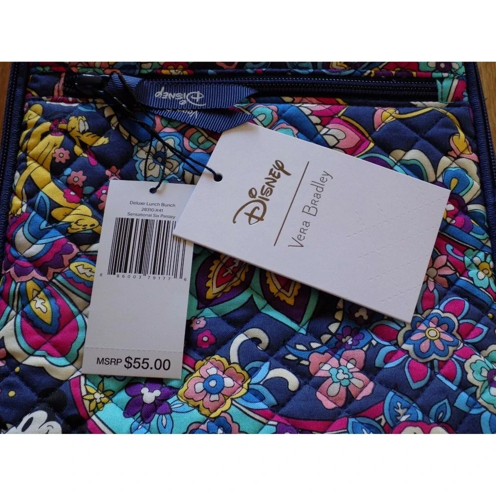 Vera Bradley Disney Sensational Six Deluxe Lunch Bunch Bag Box NEW HTF